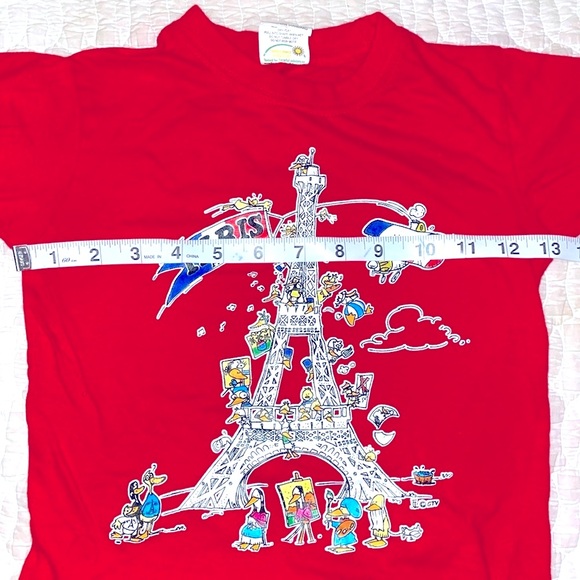 Paris, France souvenir graphic short sleeve tee-shirt size 5-6 - Picture 6 of 7